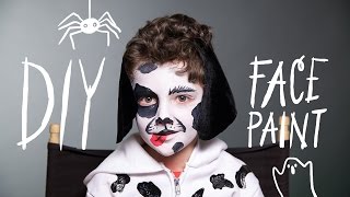 DIY Face Paint Dog Makeup for Halloween [upl. by Oyek]