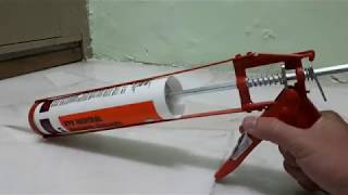 How To Use Caulking Gun and Silicone Sealant  2msia channel [upl. by Llenehc]