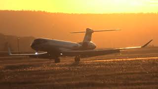 Gulfstream G700 N702GD first ever landing at Zurich Airport by Sunset [upl. by Zucker446]