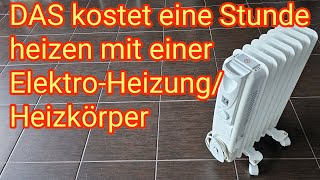 DAS kostet eine Stunde heizen mit StromRadiatorHeizkörper Wohnung schnell aber teuer erwärmen [upl. by Porty280]