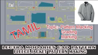 Lectra Modaries Fleece Jacket Pattern Making Tutorial [upl. by Nino]