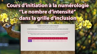 Cours dinitiation à la Numérologie  Le nombre dintensité dans la grille dinclusion [upl. by Navada849]