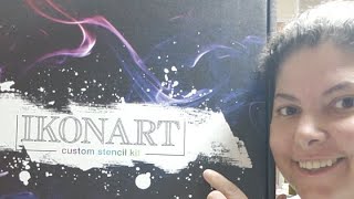 DIY screen print screens IKONART Custom Stencil Kit [upl. by Olegna]