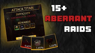 15 Aberrant raids  Attack on titan  Revolution [upl. by Abigael]