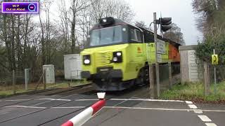 Mottisfont amp Dunbridge  Freight Train Crossing [upl. by Eido]