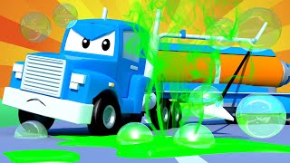 The Vaccum Truck  Carl the Super Truck  Car City  Cars and Trucks Cartoon for kids [upl. by Alleris820]