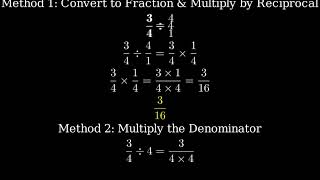 34 divided by 4 ThreeFourths Divided by Four [upl. by Reube]