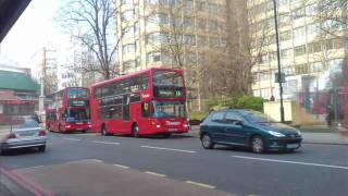 Londyn  Linia 13  Aldwych  Golders Green Station  Scania OmniDekka  12 [upl. by Arikihs]