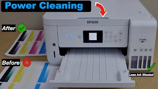 Epson ET 2760 Power Cleaning Bk or Y M C Ink  Clear Clogged Ink from Print Head QUICKLY [upl. by Zere899]