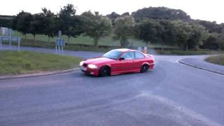 BMW 318i welded diff drifting roundabout [upl. by Sillaw]