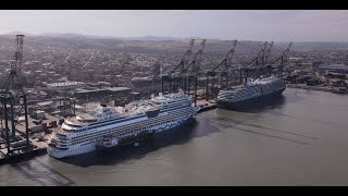 Doble recalada de cruceros en DP World San Antonio [upl. by Donell]