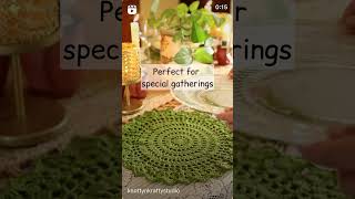 How To Create A Stunning Festive Tablescape with Olive Green Placemats  Crochet Placemats [upl. by Suzetta]