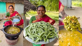 Broad Beans Recipe  Village Cooking  Side Dish Recipes [upl. by Nosle]