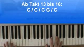 klavier nach akkorden Oh du FröhlicheFür Anfänger zum lernen Keyboard [upl. by Akemehs]