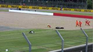 Valentino Rossi  Silverstone 2012 crash [upl. by Madda]