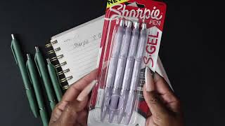 Sharpie S Gel Pen Review 07 Green and Purple [upl. by Celie]