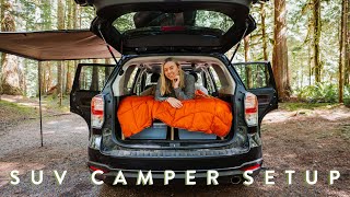 My SUV Camping Setup  Solar Power Cooking amp Accessories [upl. by Yelrac]