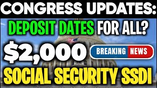 CONGRESS UPDATES 2000 STIMULUS CHECK DEPOSIT DATES FOR ALL SSI SSDI VA ARE YOU INCLUDED [upl. by Akirrehs645]