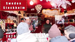 Stockholms Stortorget Forst Julmarknad Gamla Stan 2023 [upl. by Ityak]