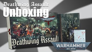 UNBOXING Deathwing Assault Dark Angels Army Set Warhammer 40K spacemarines [upl. by Artus808]