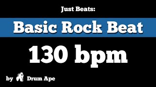 130 bpm Basic Rock Drum Beat backing track [upl. by Alyl]