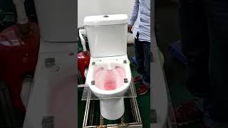 Splash water test of Rimless toilet while flushing from Vantina [upl. by Linehan]