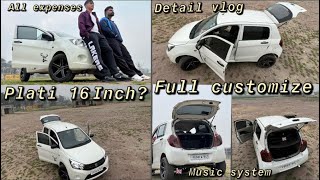 Modified celerio Full Review  16 inch allow wheel Cost…  Car vlog  doabazonewale [upl. by Neffets]