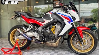 Honda CB650F 2016 สีไตร ท่อ AR [upl. by Auhsoj]