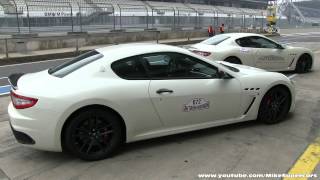 2x Maserati Gran Turismo MC Stradale on track LOUD ACCELERATIONS 1080p HD [upl. by Bish]