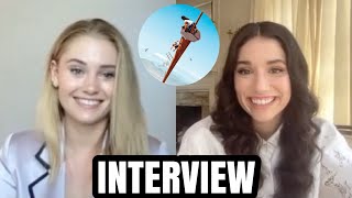 Interview Virginia Gardner and Grace Caroline Currey talk new film FALL [upl. by Dodi]