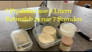 Aus 6l Rohmilch in 7 Stunden 7 Milchprodukte zaubern [upl. by Alyse48]