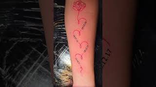 Tattoo línea fina tattoo corazon amor fechasespeciales love [upl. by Allicserp]