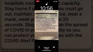 Most Viewed Short Wireless Emergency Alert Sound Effect on iPhone 11 [upl. by Assirral133]