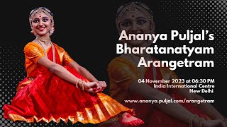 Ananyas Bharatanatyam Arangetram  04 November 2023 [upl. by Nillok275]