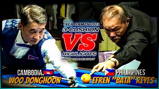 EFREN quotBATAquot REYES VS WOO DONGHOON CAROM BILLIARD  SEA GAMES CAMBODIA 2023  PINOY COMMENTARY [upl. by Lightman131]