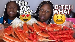 SHE WAS WALKING WITH A BOY CAUGHT ON CAMERA🤦‍♀️😱 CRAB LEGS HOT CHEETOS MUKBANG [upl. by Nilpik402]