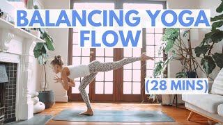 VINYASA YOGA FLOW  28 minute BALANCING Yoga Flow  Yoga Workout [upl. by Cia213]