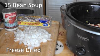 15 Bean Soup And Ham Freeze Dried Ep337 [upl. by Aiyn]