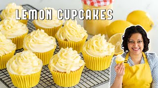 How to Make DELICIOUS LEMON CUPCAKES with My Lemon Curd Filling [upl. by Urquhart]