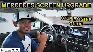 Installed a large ANDROID SCREEN on a 20122014 Mercedes CClass C250 C300 C350 C63 W204 [upl. by Rusticus]