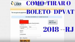 COMO TIRAR O BOLETO DPVAT 2018 RJ PASSO A PASSO  MUITO FÁCIL [upl. by Aloap645]