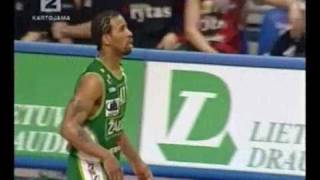 Zalgiris  Rytas Collins three point shot 2 times [upl. by Anyg470]