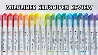 Mildliner Brush Pen Review  Mildliner set of 25  Full Honest Review [upl. by Catton]