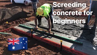 How to screed concrete for beginners [upl. by Gutow]