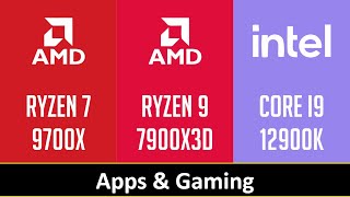 RYZEN 7 9700X vs RYZEN 9 7900X3D vs CORE I9 12900K [upl. by Chiou590]