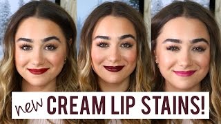 NEW Sephora Collection Cream Lip Stains Review  Swatches [upl. by Bartlett]