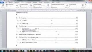 Word  Inhaltsverzeichnis erzeugen und anpassen  Große Dokumente [upl. by Eimar]