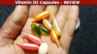 Vitamin E Capsules Review Benefits Uses Price Side Effects  for face skin whitening hair care [upl. by Ediva]