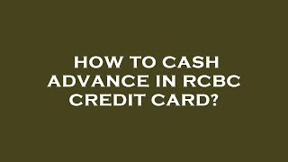 RCBC Classic JCB Credit Card  Quick Review [upl. by Webster250]