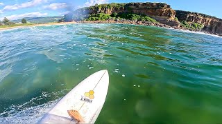 Surfing the GLASSIEST Waves Ever RAW POV [upl. by Katharine]